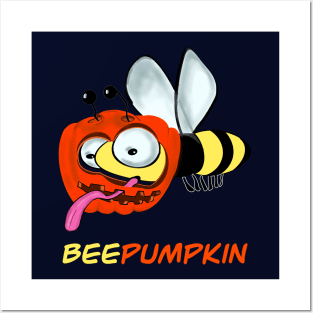 Pumpkin and naughty Bee funny gift idea Halloween Posters and Art